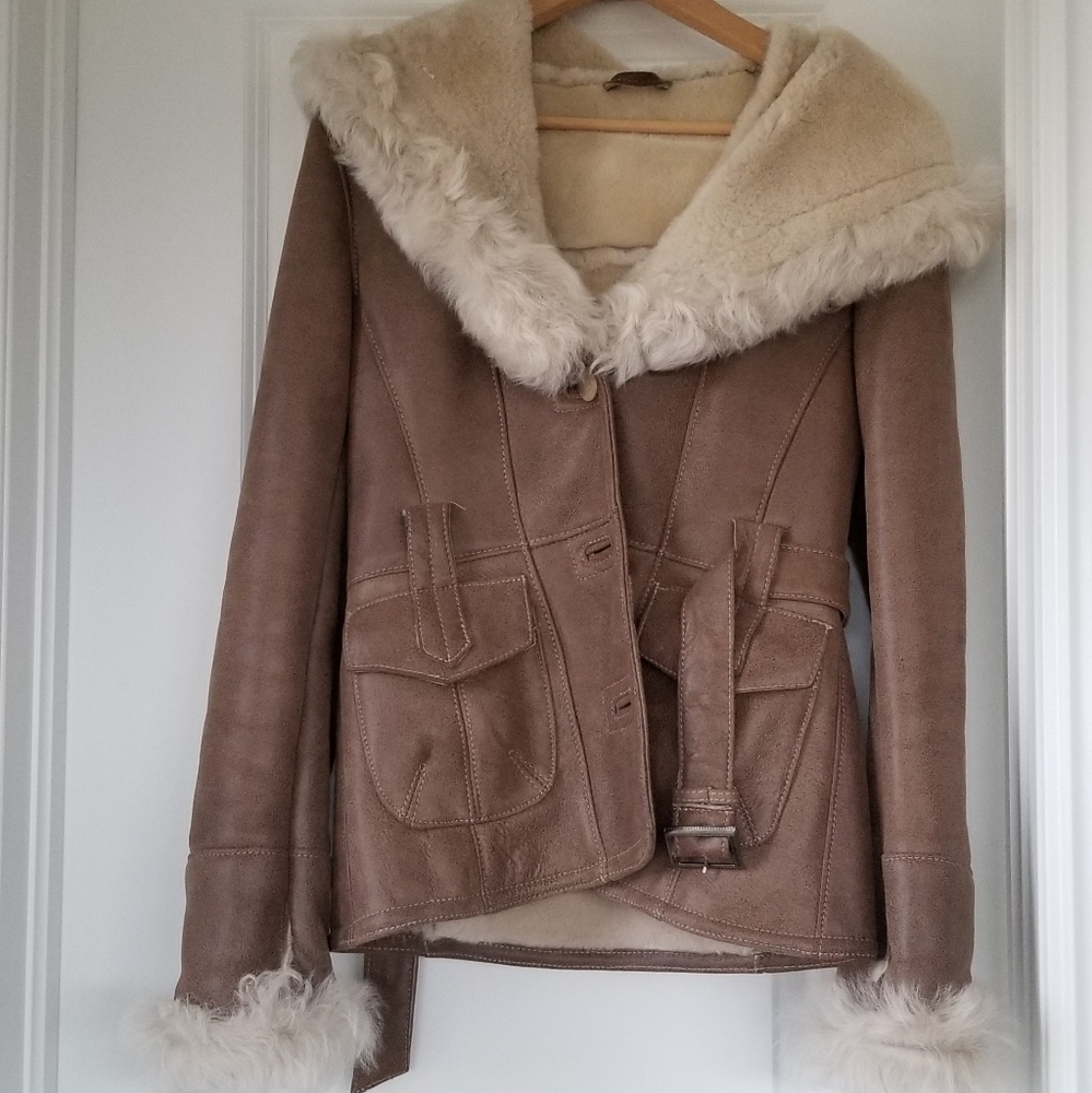 Leather lamb jacket